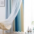 thumbnail image 4 of Mistaha 1 Pce Rideau Simple Dégradé à Étoiles Ajourées Double Couche Occultant Chambre Salon Rideau Isolant, 4 of 8