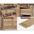 thumbnail image 4 of Commode en Rotin pour Chambre avec 6 Tiroirs, Commode Grand de Style Ferme Moderne de 47 Pouces, Armoire de Rangement en Bois pour Garde-Robe, Salon, Couloir, 4 of 7