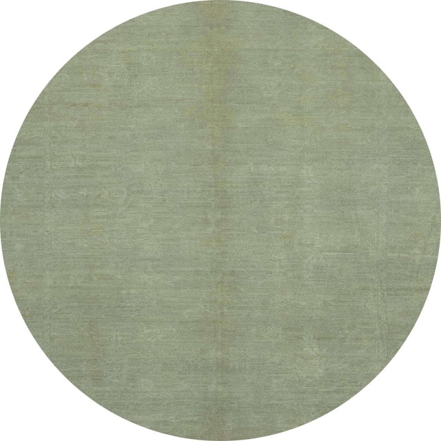 Ahgly Company Tapis d'Intérieur Ronds Abstraits Kaki Vert, Tapis de Zone Abstraits, 5 Pieds Rond