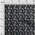 thumbnail image 2 of oneOone Silk Tabby Black Fabric Tropical Sewing Craft Projects Fabric Prints By Yard 42 Inch Wide, 2 of 4