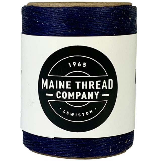 Maine Thread 0.020" Waxed Poly Cord 1 Ply - Navy Blue