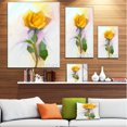 thumbnail image 4 of Design Art - Peinture de Rose avec Feuilles Vertes, 4 of 4