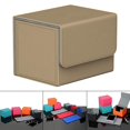 thumbnail image 2 of maskred Stylish and Secure Card Deck Storage Holder Organizer with Magnetic Closure TCG Display Brown 1Set, 2 of 6