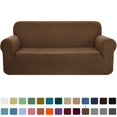 thumbnail image 1 of CHOK 2024 1-Piece Checks Stretch Sofa Cover Slipcover Couch Cover  Chair  Light Gray, 1 of 6