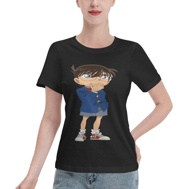 T-Shirt Basique à Manches Courtes pour Femmes Detective Conan Conan