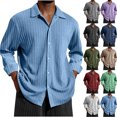 thumbnail image 1 of Yuyuzo Mens Dress Shirts Long Sleeve Button down Blouses Casual Dressy Textured Work Party Tops, 1 of 4