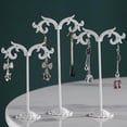 thumbnail image 4 of ziyahi 3x Iron T Bar Earring Necklace Jewelry Display Stand Rack White-Wave, 4 of 9