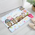 thumbnail image 4 of Bathroom Floor Mat Quick Dry Cartoon Strong Water Absorption Decorative Wipe Clean Animals Print Living Room Welcome Mat for Home, 4 of 8
