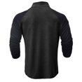 thumbnail image 4 of Yuyuzo Men Gym Tops Tees Workout Shirts 1/3 Zipper Neck Long Sleeve Solid Color Patchwork Pullover Golf Blouse, 4 of 6