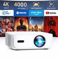 thumbnail image 1 of Boss A5 1080p Full HD Android 11 Projector, 16:9 Aspect Ratio, 4000 Lumens, 1 of 8