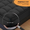 thumbnail image 4 of Mattress Topper, Extra Thick, Plush Quilted Pad With 8-21 Inch Deep Pockets, Overfilled With Breathable Polyester, Mattress Protector- Machine Washable, Mattress Topper Clearance, 4 of 6