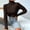Coffee, variant on TIMIFIS Womens Long Sleeve Turtleneck Shirt Lightweight Slim Turtle Neck Active Tops Basic Pullover Undershirt Pullover Undershirt Active Shirts - Fall/Winter