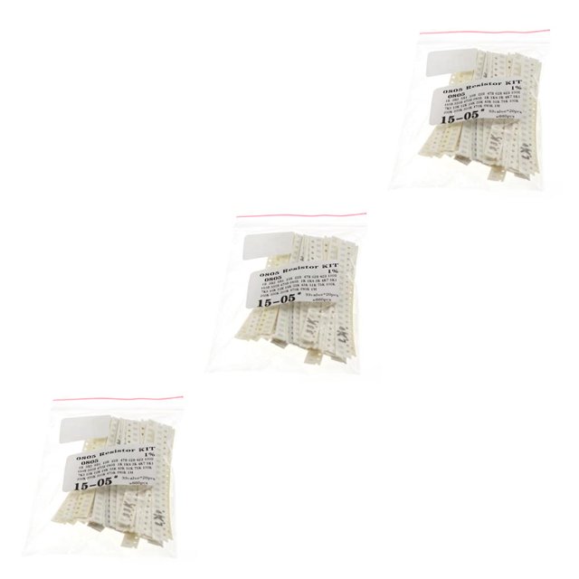 yingyy 660PCS/Bag Resistor Kit Assorted Plastic Heat-resistant Circuit Resistance Film Pack 33 Types Ohm Electrical Replacement 0805 Chip 0805 Chip 3PCS