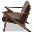 thumbnail image 4 of Baxton Studio Bianca Faux Leather Loveseat in Brown and Walnut Brown, 4 of 8