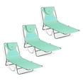 thumbnail image 1 of Ostrich Chaise Lounge Folding Sunbathing Poolside Beach Chair (3 Pack), 1 of 12