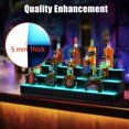 thumbnail image 3 of LED Lighted Liquor Bottle Display Shelf, 24 Inch 3-Tier Acrylic Bar Shelf, Multicolor Lighting, Remote & App Control, Wireless, Wall-Mounted Whiskey Rack, Rectangle, 24 inches, 3 of 7