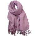 thumbnail image 2 of RXIRUCGD Women's Fashionable Solid Color Tassels Soft Skin Friendly Scarf( Hot Pink ), 2 of 4