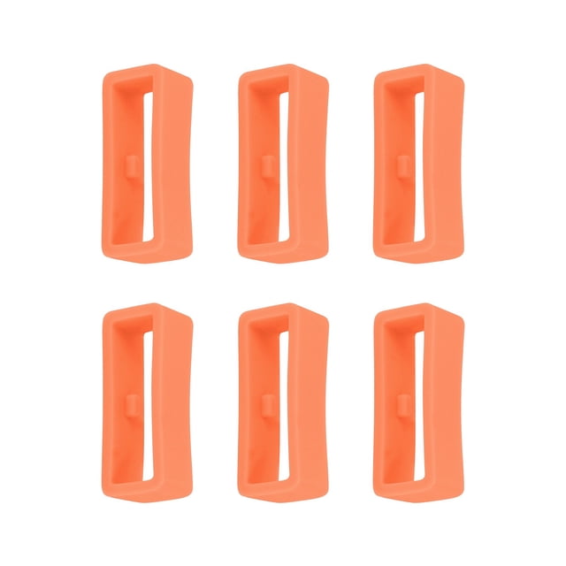 6PCS Watch Strap Loop Fastener Rings Rubber Watch Clasp 18mm