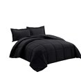 thumbnail image 1 of Chezmoi Collection Ensemble de Couette Synthétique 3 Pcs (Grand Lit, Noir), 1 of 5