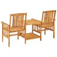 thumbnail image 3 of vidaXL Garden Chairs with Tea Table and Cushions Solid Acacia Wood, 3 of 5