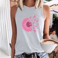 thumbnail image 1 of TIMIFIS Breast Cancer Ribbon Women's Racerback Tank Casual Sleeveless Printed Ladies Round Neck Blouses Tops T-ShirtFall/Winter, 1 of 5