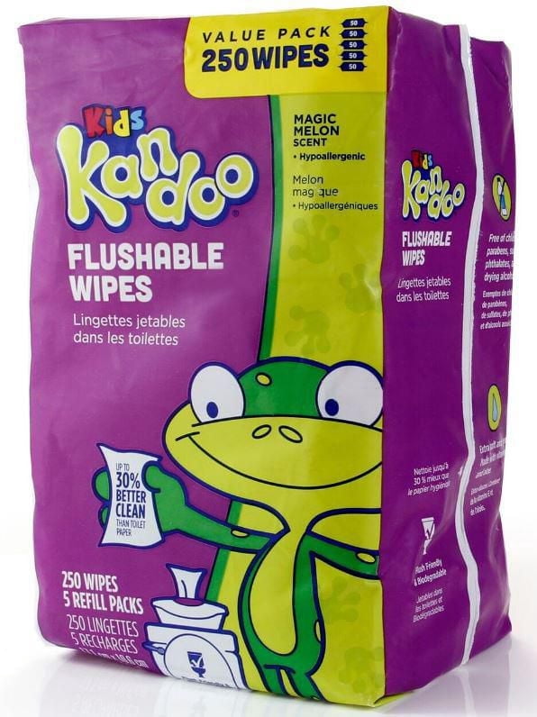 Kandoo Flushable Magic Melon Toddler Wipes Refill