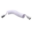 thumbnail image 1 of Bathroom Spring Hose Pu White Flexible Temperature Resistant 1Pcs 78.7X0.5In, 1 of 8
