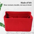 thumbnail image 2 of Ruiboury Felt Insert Make Up Bag Portable Multi-pockets Large Capacity Cosmetic Storage Organizer Inner Accessory for Home Bathroom 26x13x14cm, 2 of 4