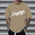 thumbnail image 2 of Men's Letter Printing Popular Casual Loose Round Neck Short Sleeved T Shirt, 2 of 4