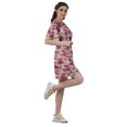 thumbnail image 3 of Moomaya Moss Georgette Bell Sleeves Short A-Line Printed Summer Dress For Women, 3 of 4