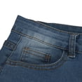thumbnail image 5 of EOYWHK Mens 100% Denim Shorts Ripped Jean Shorts Stretch Elastic Waist Relaxed Fit Button Zipper Shorts with Pockets, 5 of 5