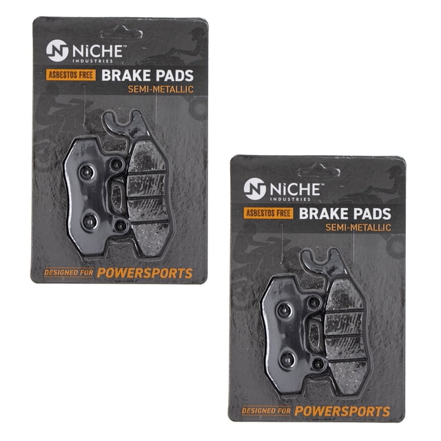 Niche Brake Pad Set for Kawasaki Z400 Semi-Metallic Motorcycle 2 Pack 519-KPA2425D
