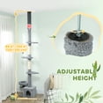thumbnail image 4 of PawHut Arbre à Chat du Plancher au Plafond, Hauteur Réglable 87-100 Pouces, 4 of 10