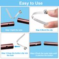 thumbnail image 4 of Unique Bargains 8x8mm Kayak Paddle Snaps, Hollow Button Single Pin Lock Tube Spring Clips for Tent Pole, 10 Pack, 4 of 6