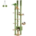 thumbnail image 2 of PAWZ Road 90.5-100.4" Floor to Ceiling Cat Tree Tower Adjustable Cat Tree for Cats Scratching Green, 2 of 9