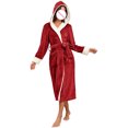 thumbnail image 1 of Penkiiy Womens Robe Long Kint Bathrobe Lightweight Soft Robes Ladies Bath Robe L Wine, 1 of 4