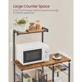 thumbnail image 2 of Boutique Home Baker’s Rack Microwave Stand or Utility Shelf with Wire Basket and 6 S-Hooks, 2 of 4