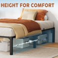 thumbnail image 3 of Ourlova 14 Inch Twin Bed Frame Heavy Duty Metal Platform Bed Frame with Durable Iron Slat Support and Legs No Box Spring Required No Screws Needed Support Up to 800 Lbs, 3 of 6