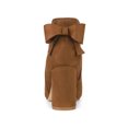 thumbnail image 2 of Unique Bargains Bottines à Talon Épais pour Femme à Bout Rond avec Nœud Brun 6,5, 2 of 7