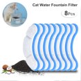thumbnail image 2 of Pet 8pcs Filters for 61OZ/1.8L Transparent Cat Water Fountain Filters Pet Fountain Activated Carbon Filter Replacement Filter for Cat Fountain, 2 of 7