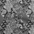 thumbnail image 1 of oneOone Polyester Spandex Black Fabric Asian Paisley Craft Projects Decor Fabric Printed By The Yard 56 Inch Wide, 1 of 4