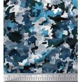 thumbnail image 1 of Soimoi polyester Crepe Fabric Two Tone With White Camouflage Printed Craft Fabric by the Yard 52 Inch Wide, 1 of 3