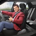 thumbnail image 2 of FH Group Universal Fit Striking Striped Cloth Car Seat Covers for Auto SUV VAN Airbag Compatible Full Set, 2 of 10