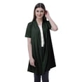 thumbnail image 1 of Moomaya Womens Half Sleeve Shrug Open Front Long Cardigan Lightweight Summer Fit, 1 of 7