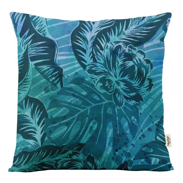 VargottamSquare Pillow Cover - Decorative Pillow Covers16x16 Inches,PrintedTeal BlueThemePillowcase, DecorativeSquareCushionCovers