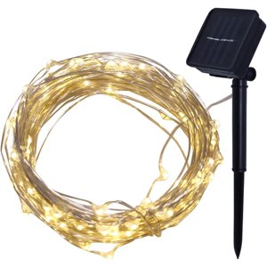 Outdoor Waterproof Solar String Lights, Flexible Copper Wire, Energy-Saving, Cool White, 7M Length, 50 LED, Multiple Lighting Modes, Versatile Outdoor Lighting, Auto ON/OFF, For Garden Terrace Decor