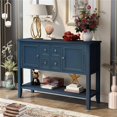 thumbnail image 1 of Direct Wicker UBS-WF190263AAH Buffet Console avec Étagère Inférieure, Armoire de Rangement pour Salon (Marine Clair), 1 of 1