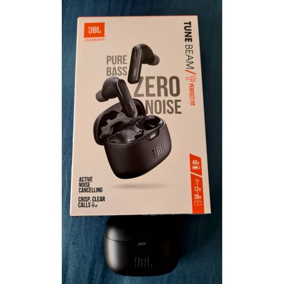 Refurbished JBL JBLTBEAMBLKAM Tune Beam Headphones in Ear Earbuds, Black