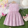 thumbnail image 4 of LOVZFMLL Jupe Princesse à Nœud pour Filles, Été, Manches Courtes, Volants, Dentelle, Col Rond, Broderie, en Maille, 4 of 9