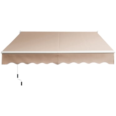 Costway 10' x 8' Retractable Awning  Patio sun shade w/Crank Handle